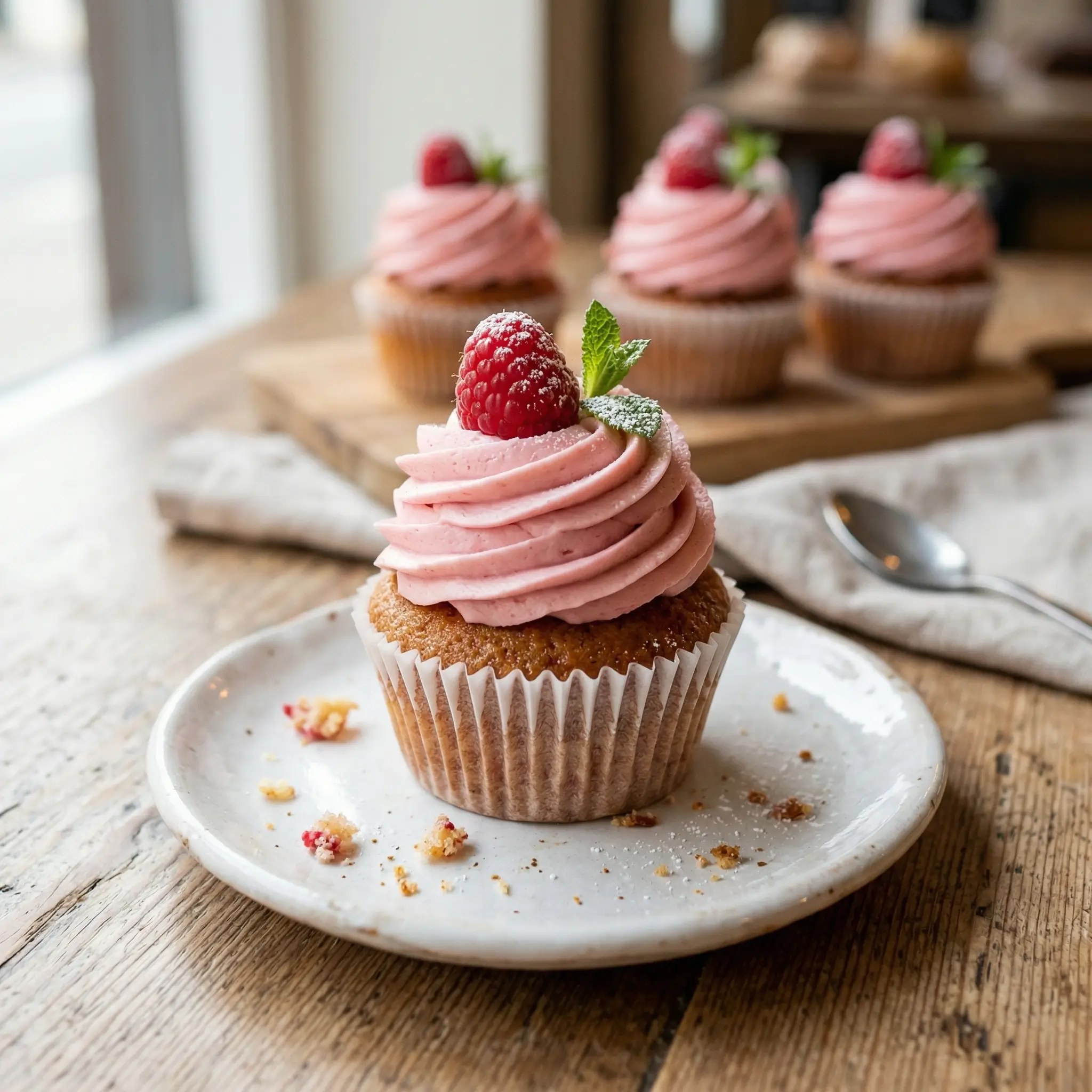 Moist Raspberry Cupcakes