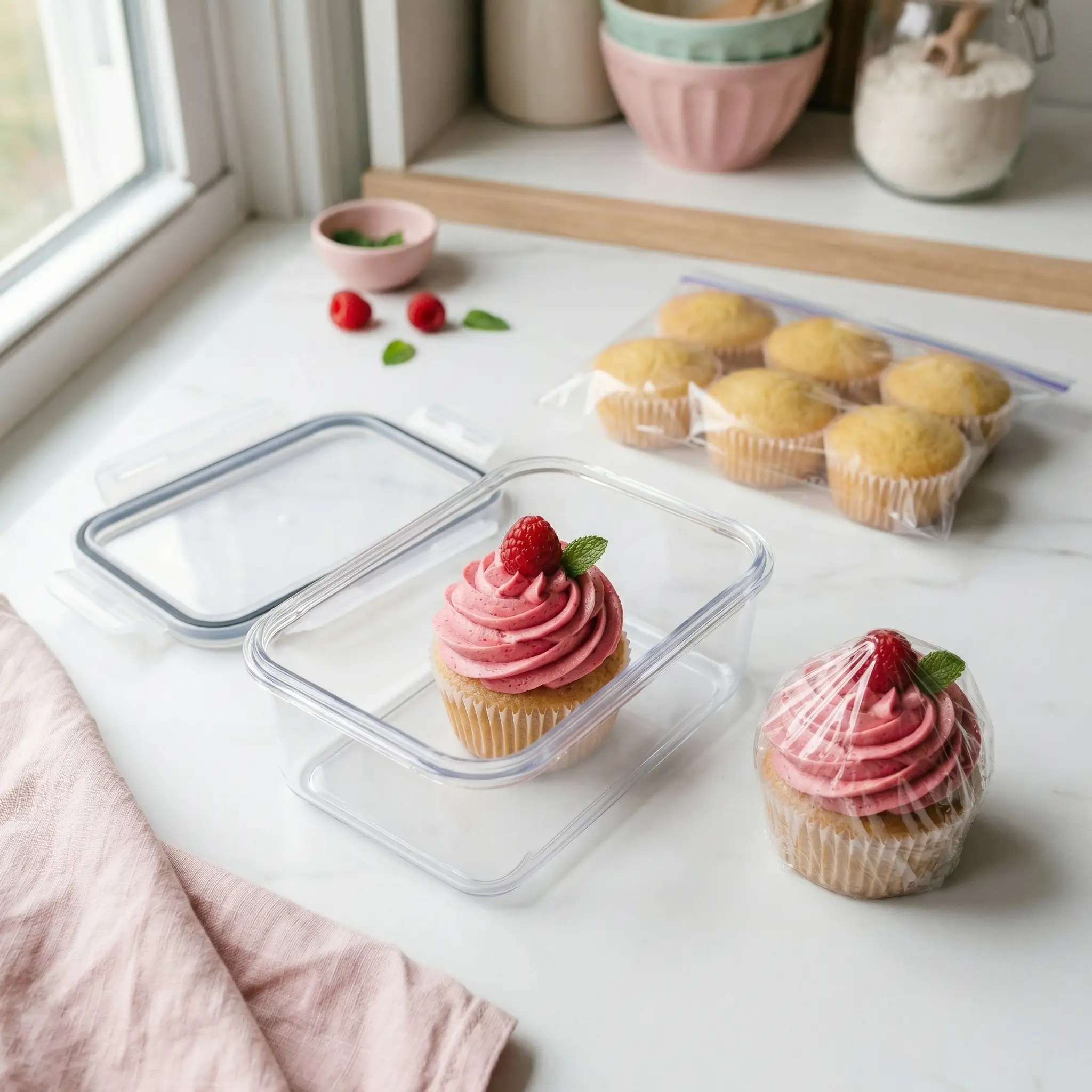 Moist Raspberry Cupcakes