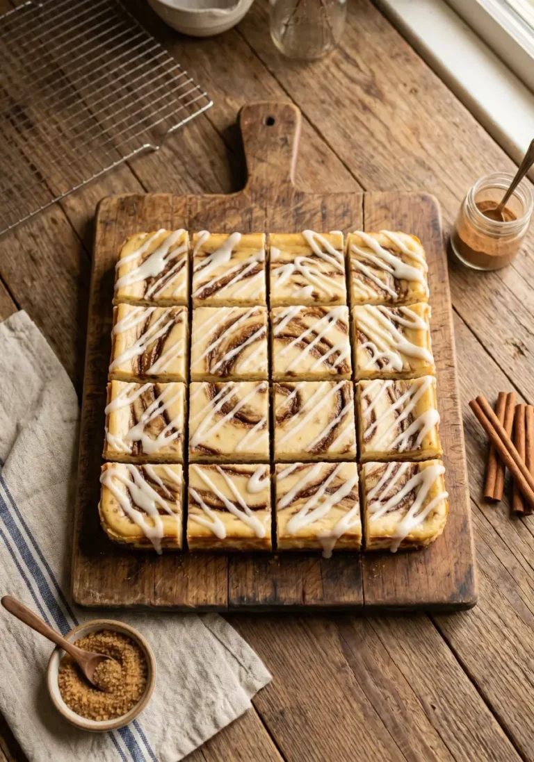 cinnamon roll cheesecake bars