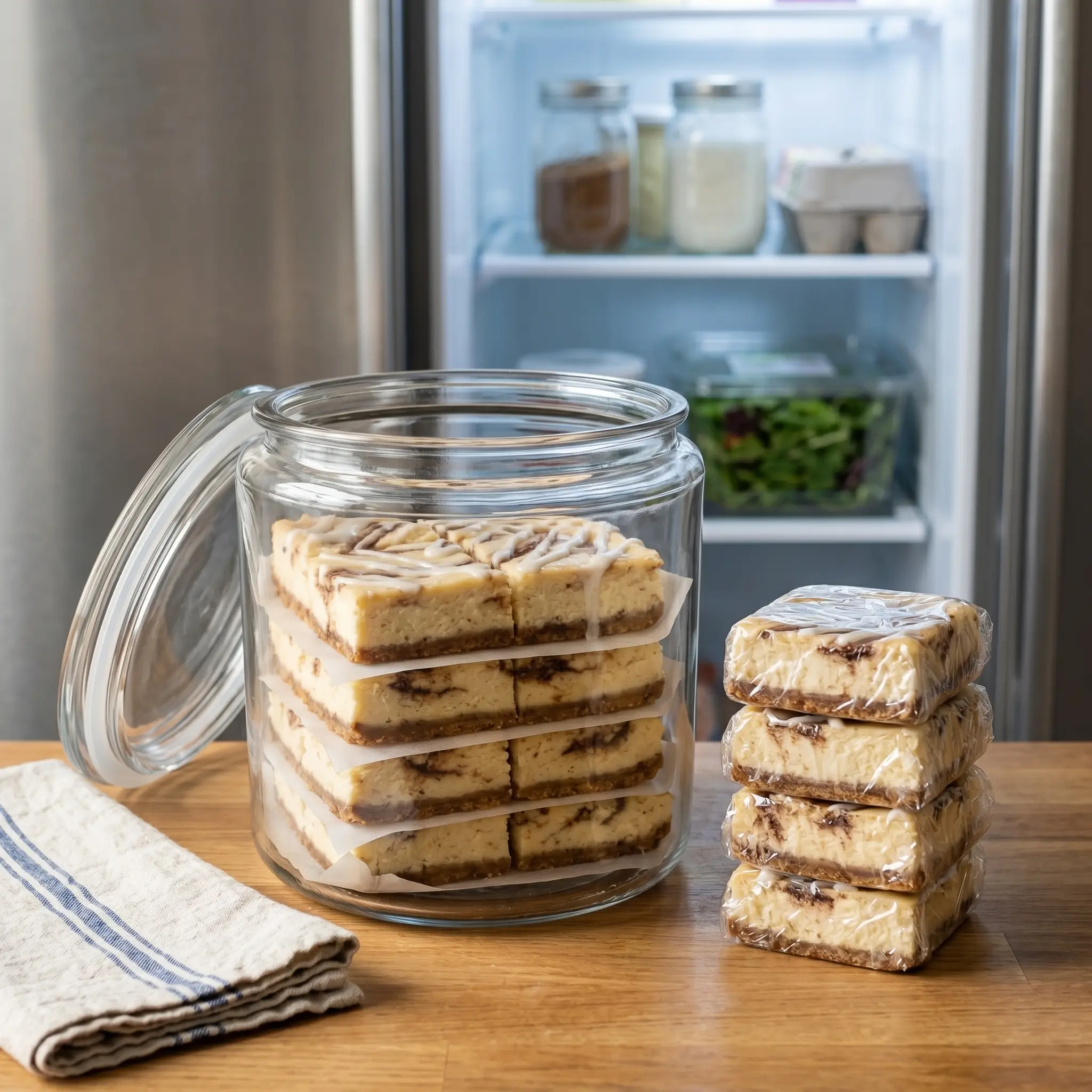 cinnamon roll cheesecake bars
