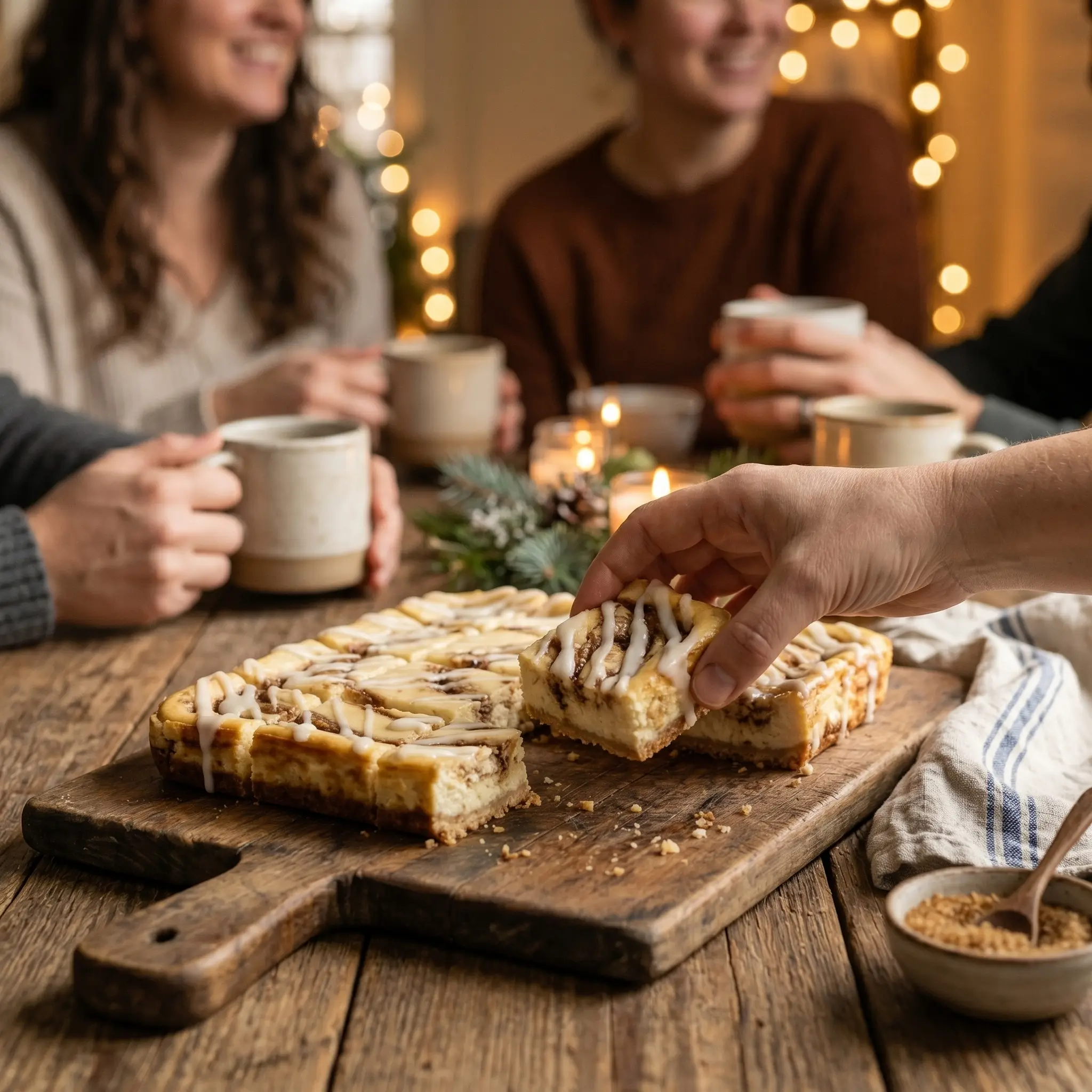 cinnamon roll cheesecake bars