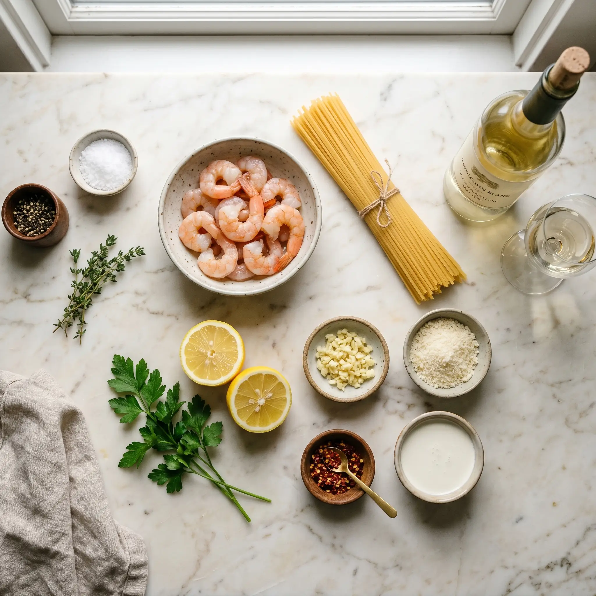 Creamy Lemon Shrimp Pasta