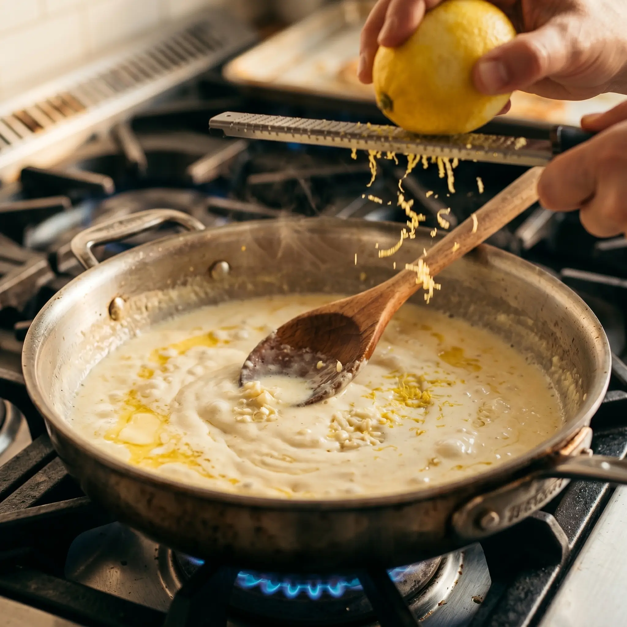 Creamy Lemon Shrimp Pasta