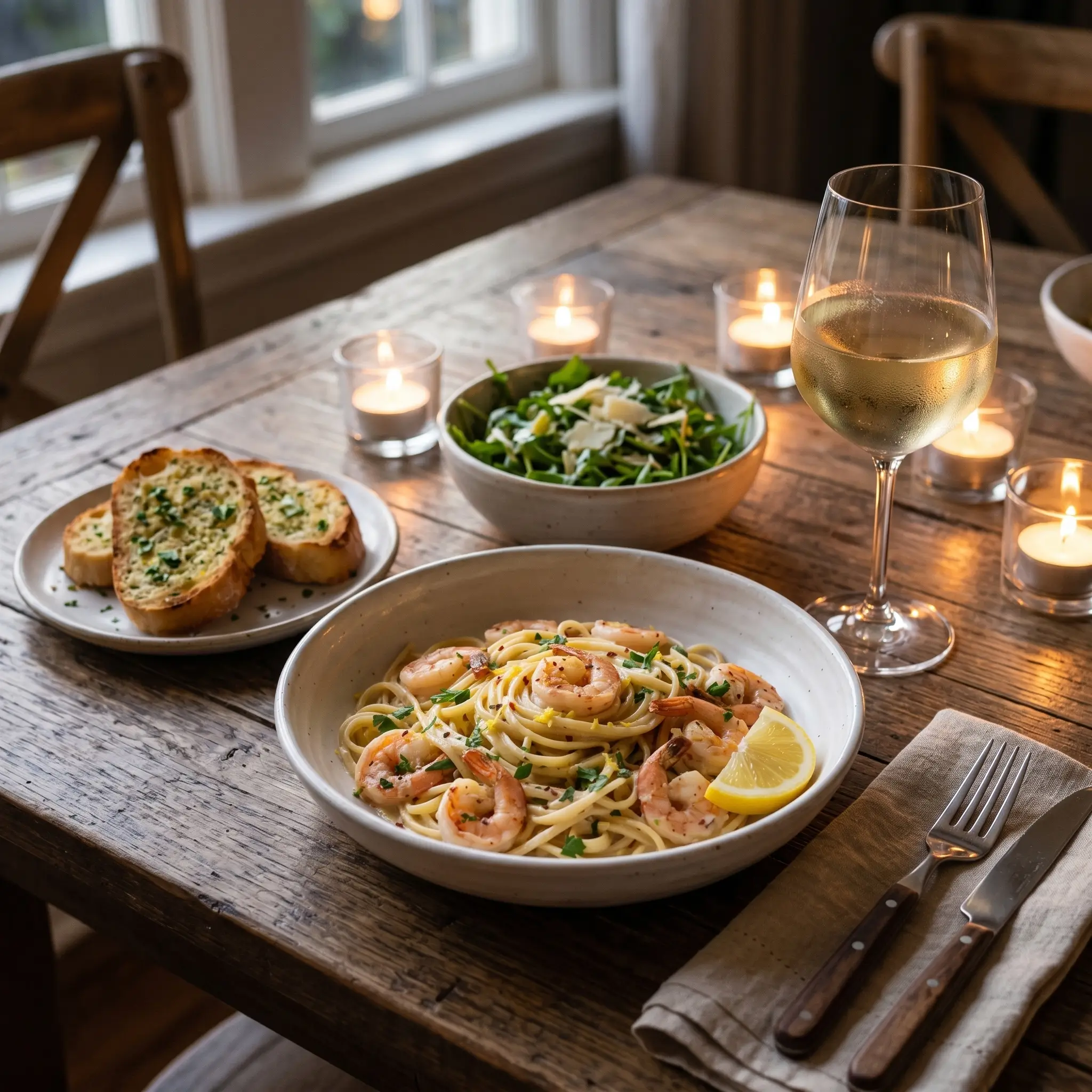 Creamy Lemon Shrimp Pasta