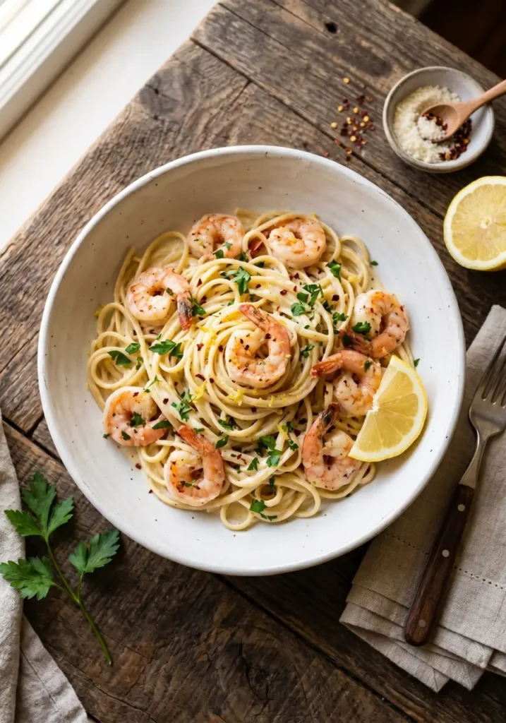 Creamy Lemon Shrimp Pasta Recipe in 30 Minutes or Less