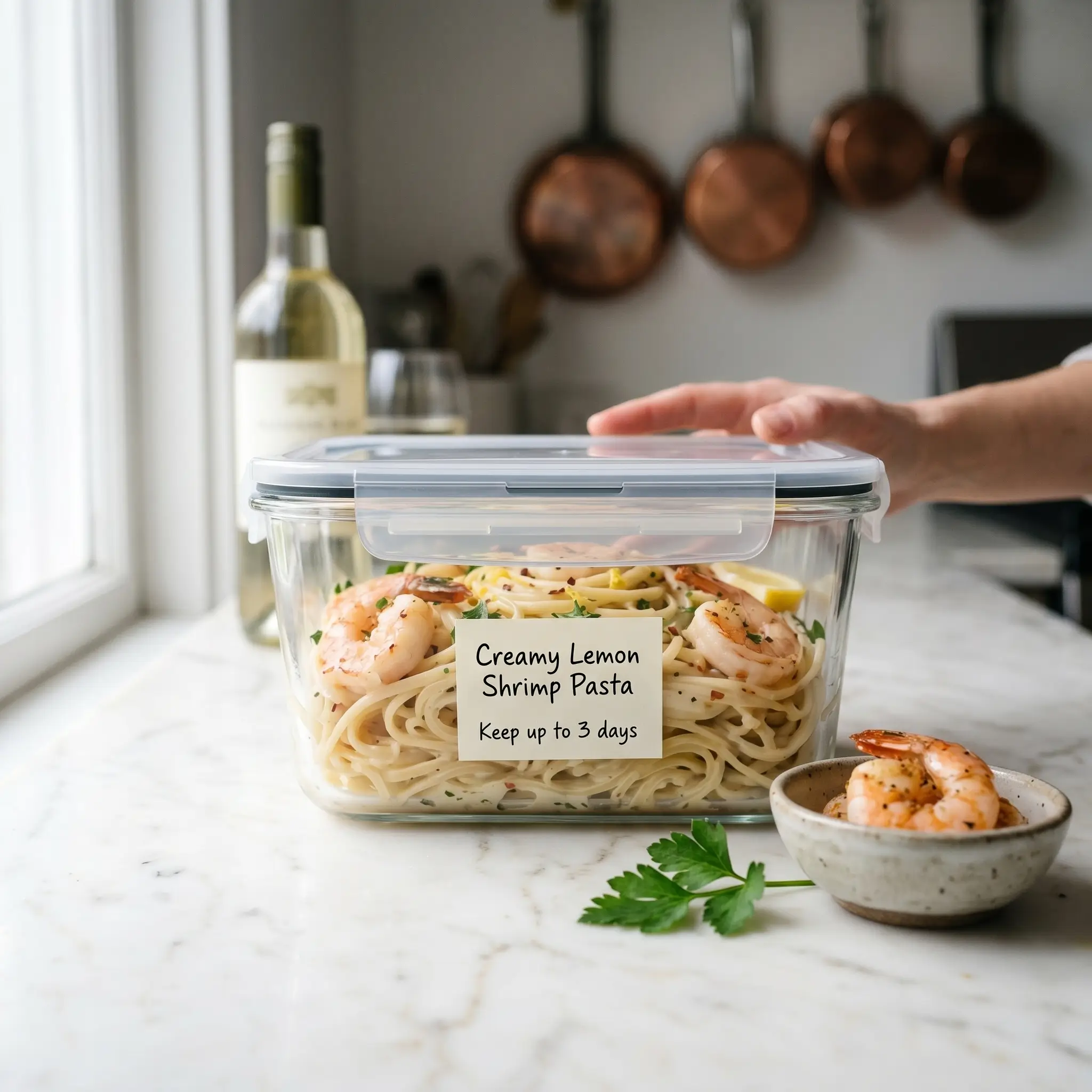 Creamy Lemon Shrimp Pasta