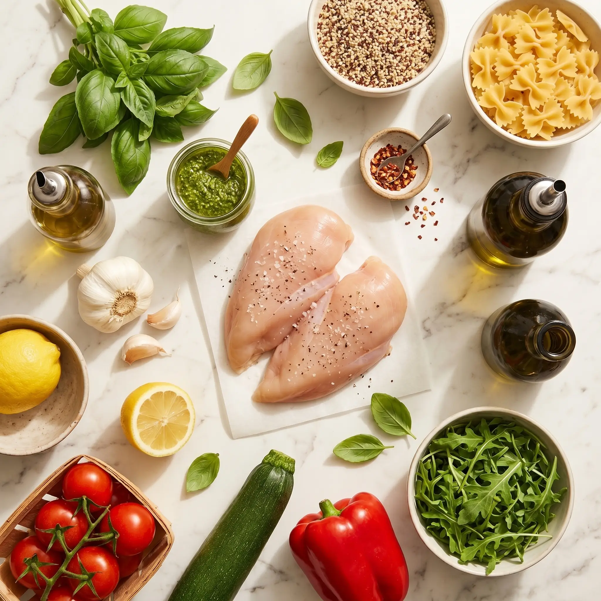 Pesto Chicken Meal Prep Ideas