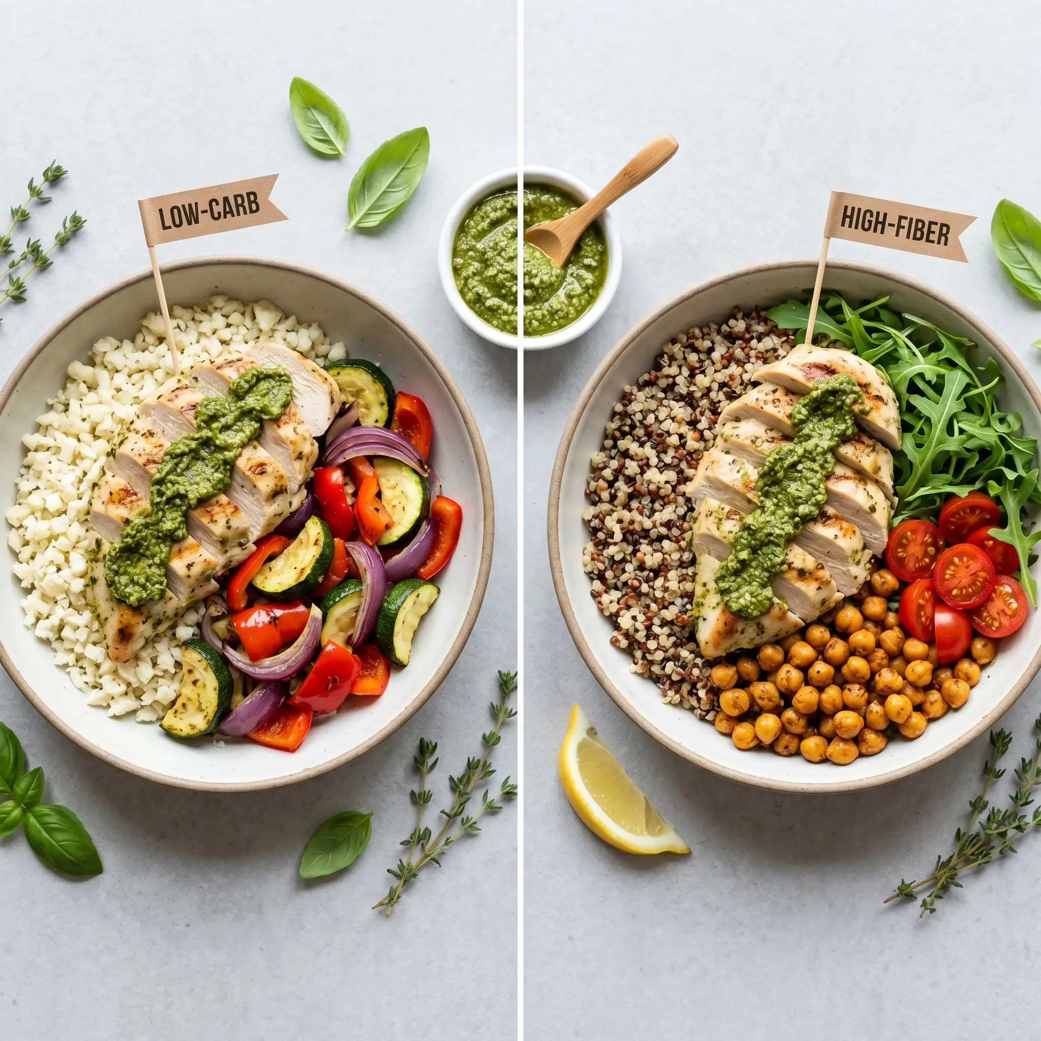Pesto Chicken Meal Prep Ideas