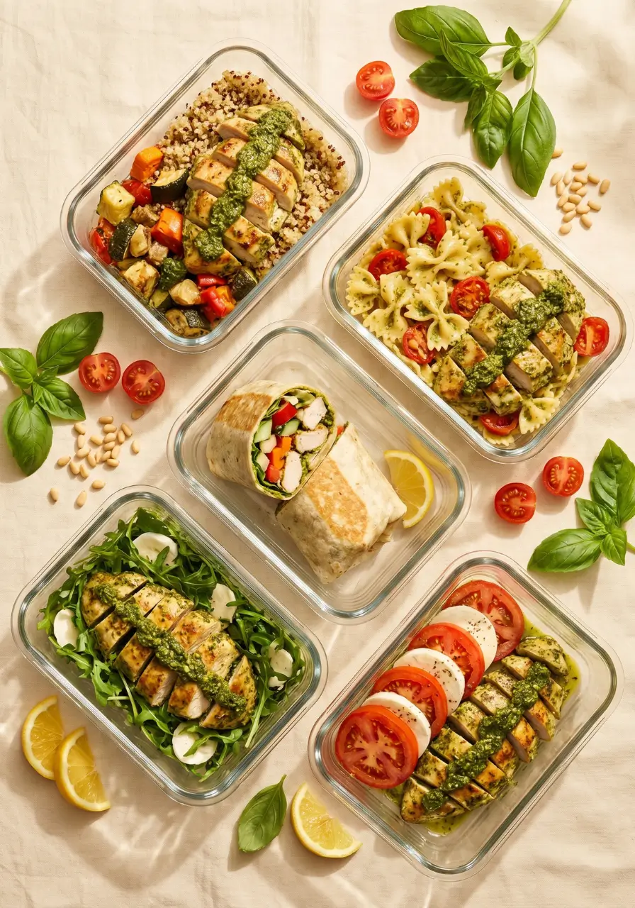 Pesto Chicken Meal Prep Ideas