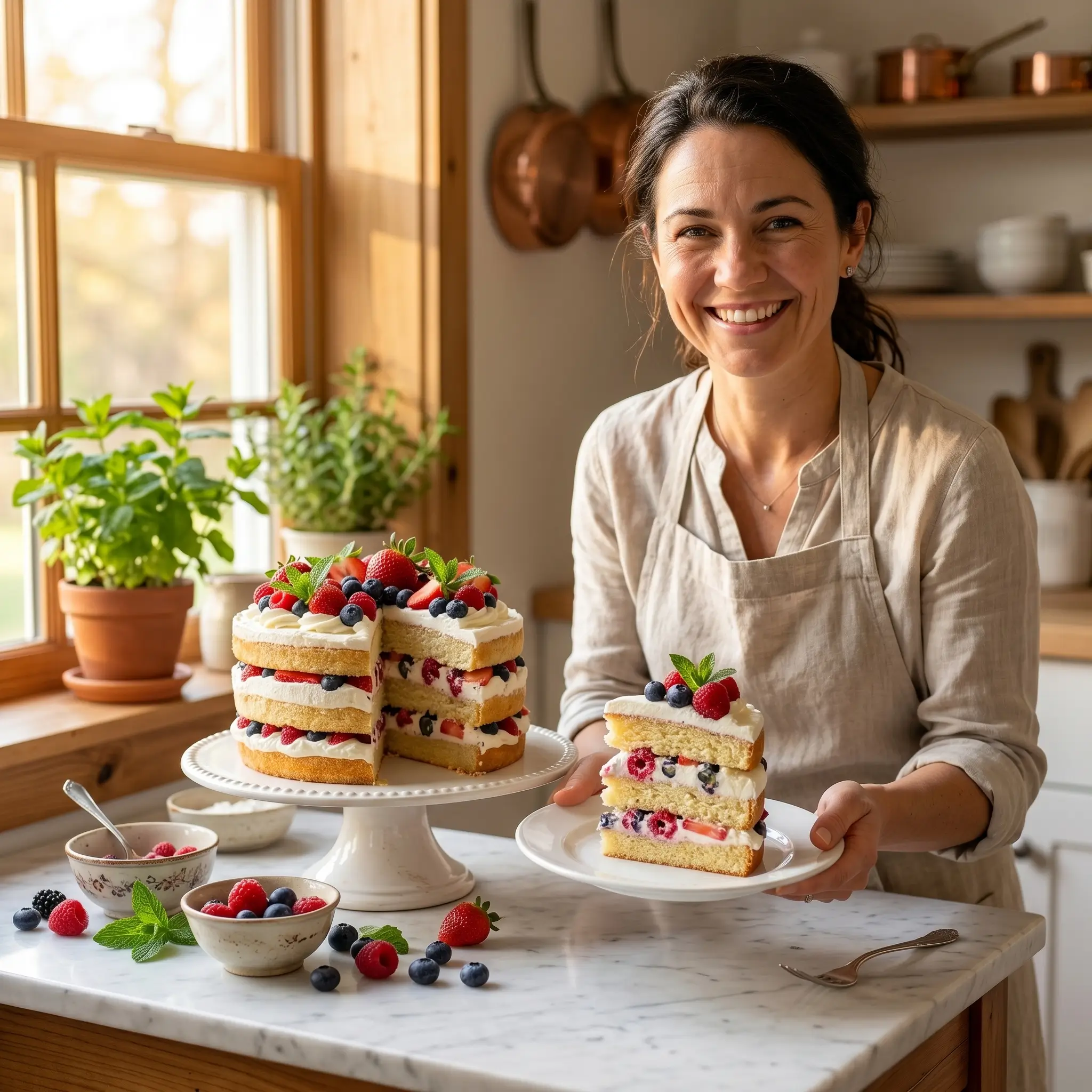 Whipped Cream Berry Cake