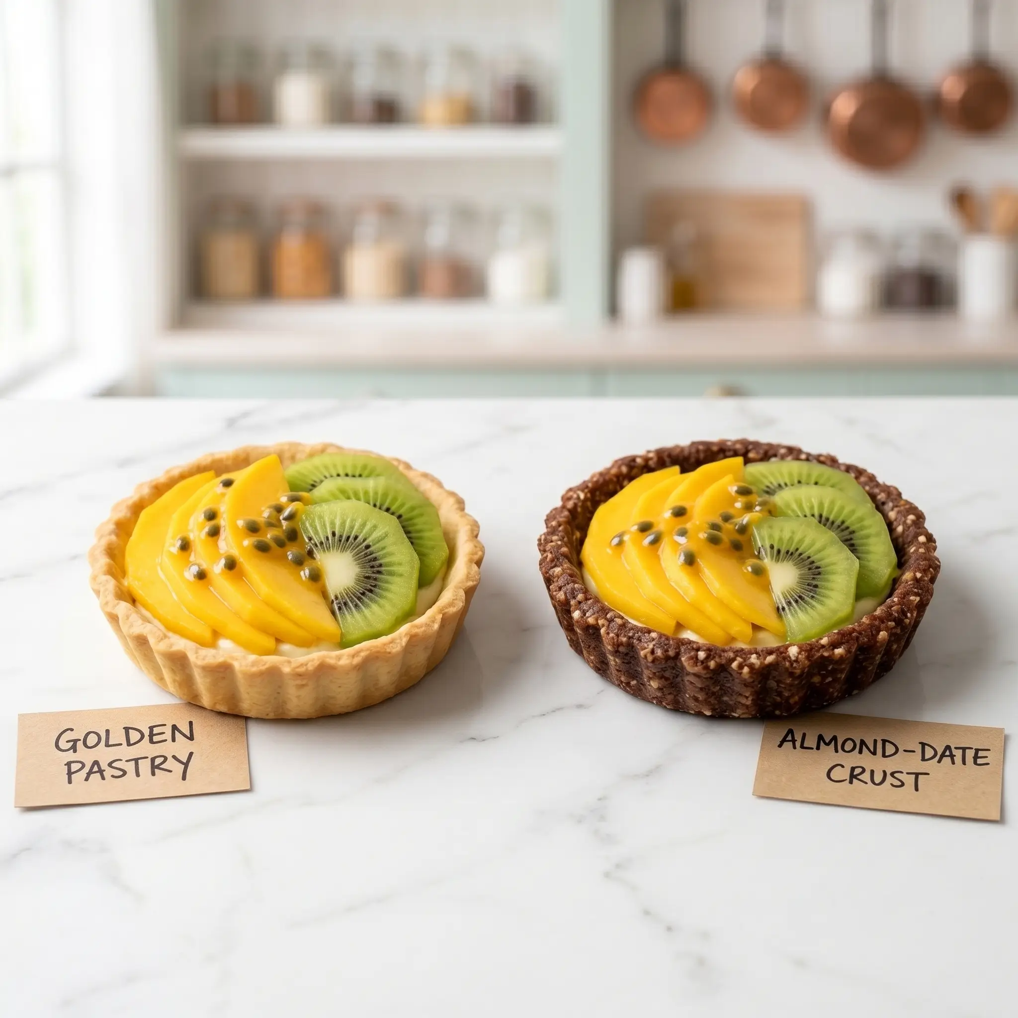 fruit tart with custard