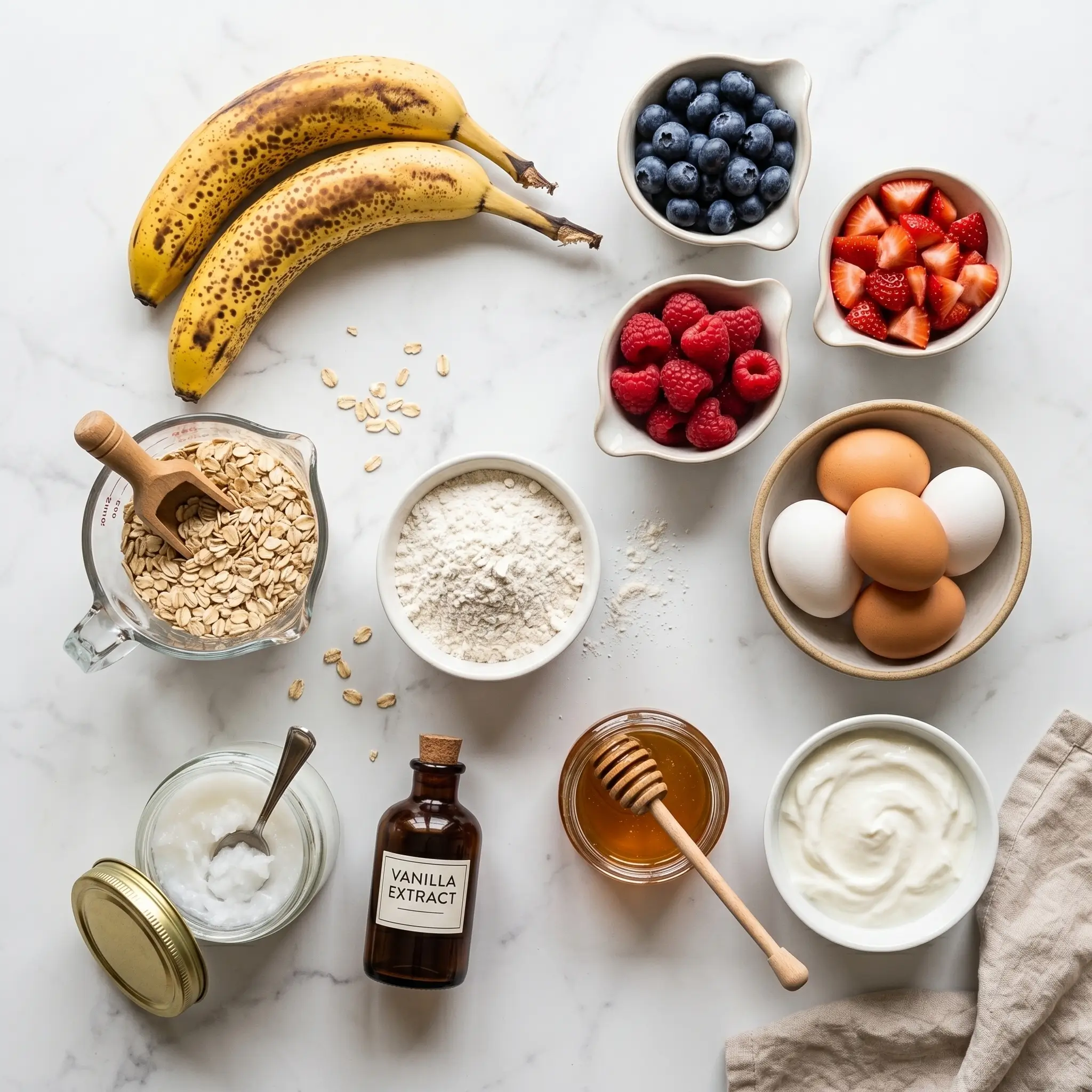 triple berry banana muffins with oats