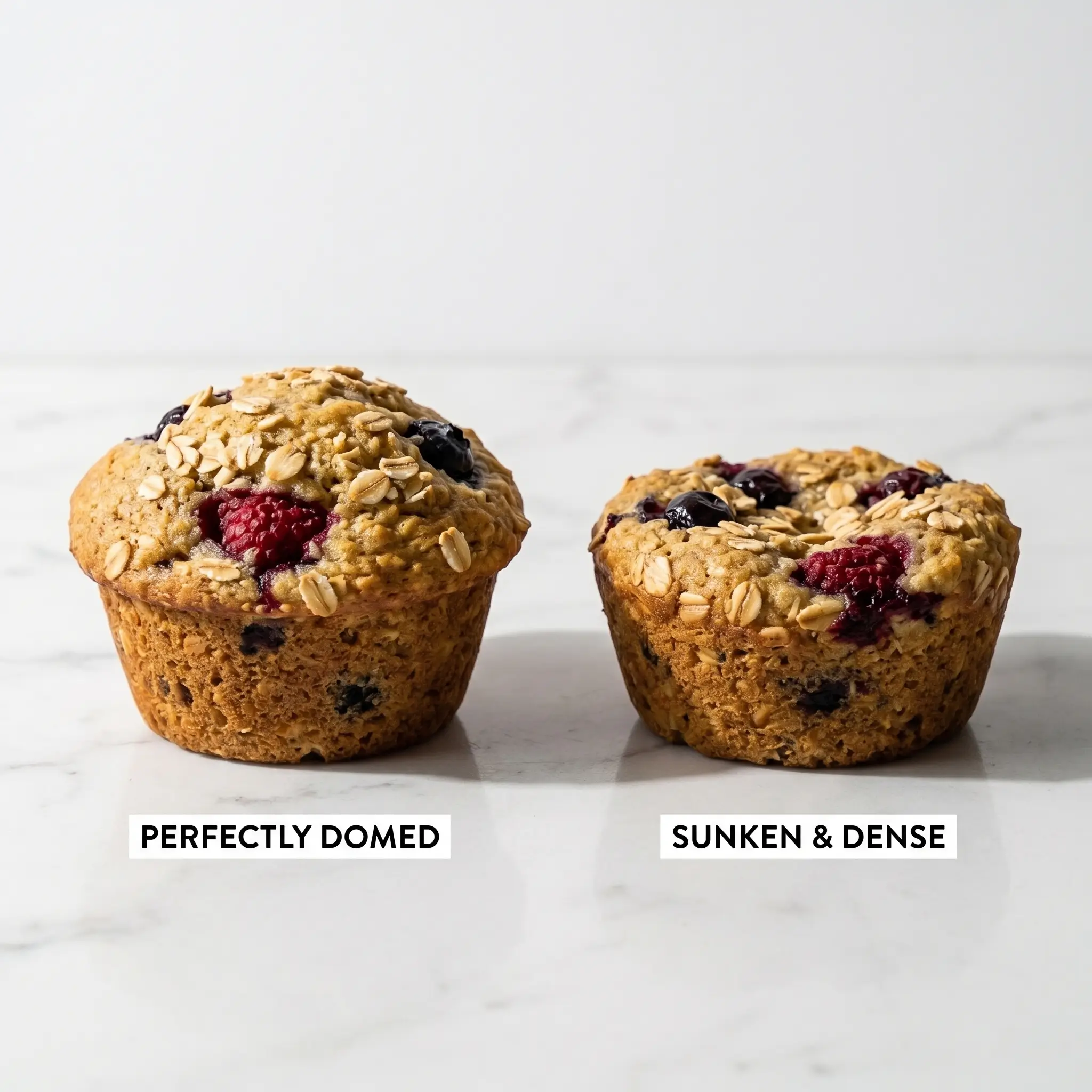triple berry banana muffins with oats