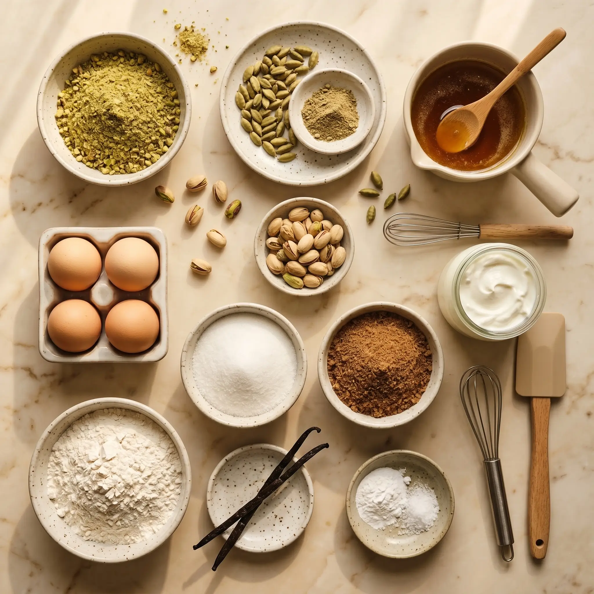 Brown Butter Cardamom Pistachio Cake