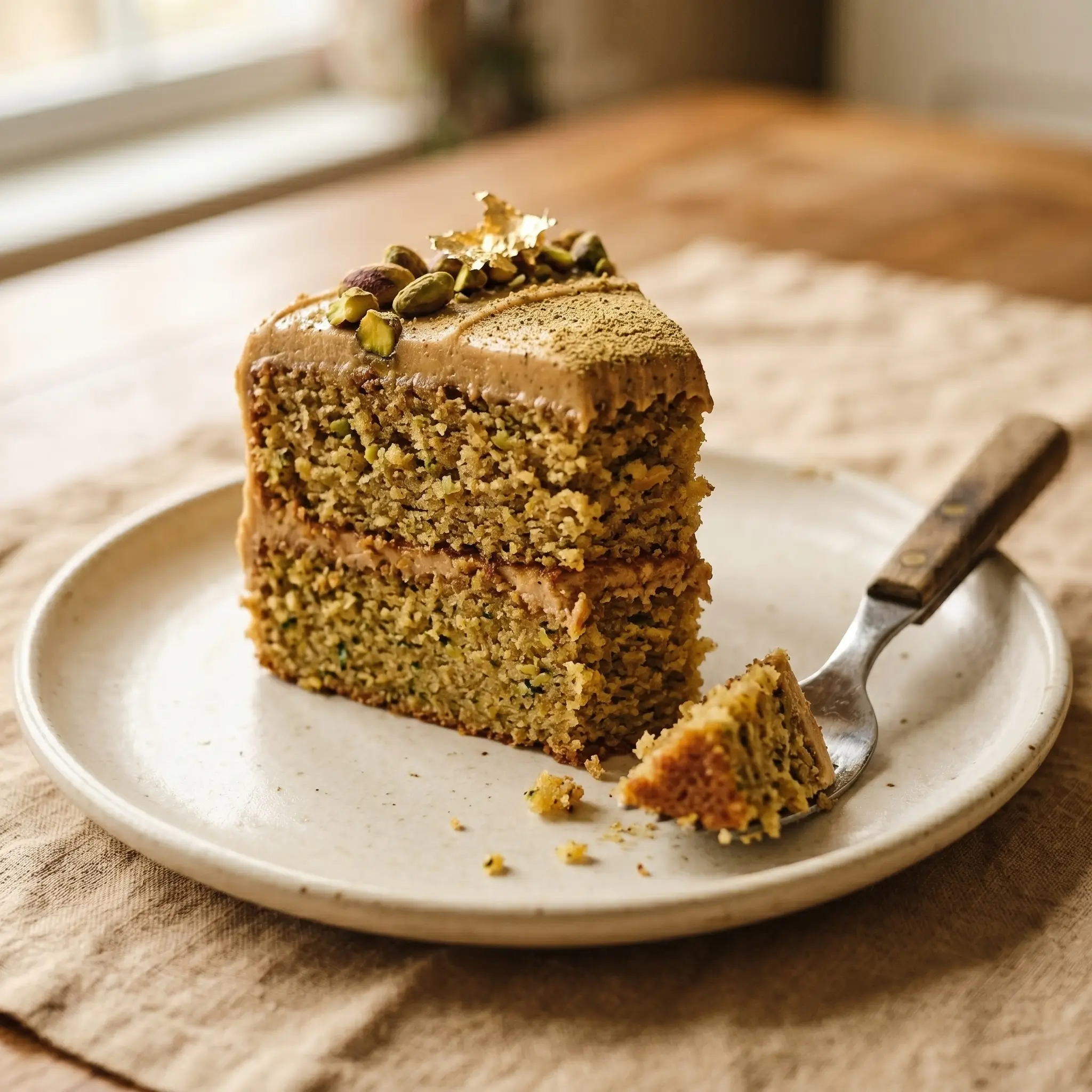 Brown Butter Cardamom Pistachio Cake
