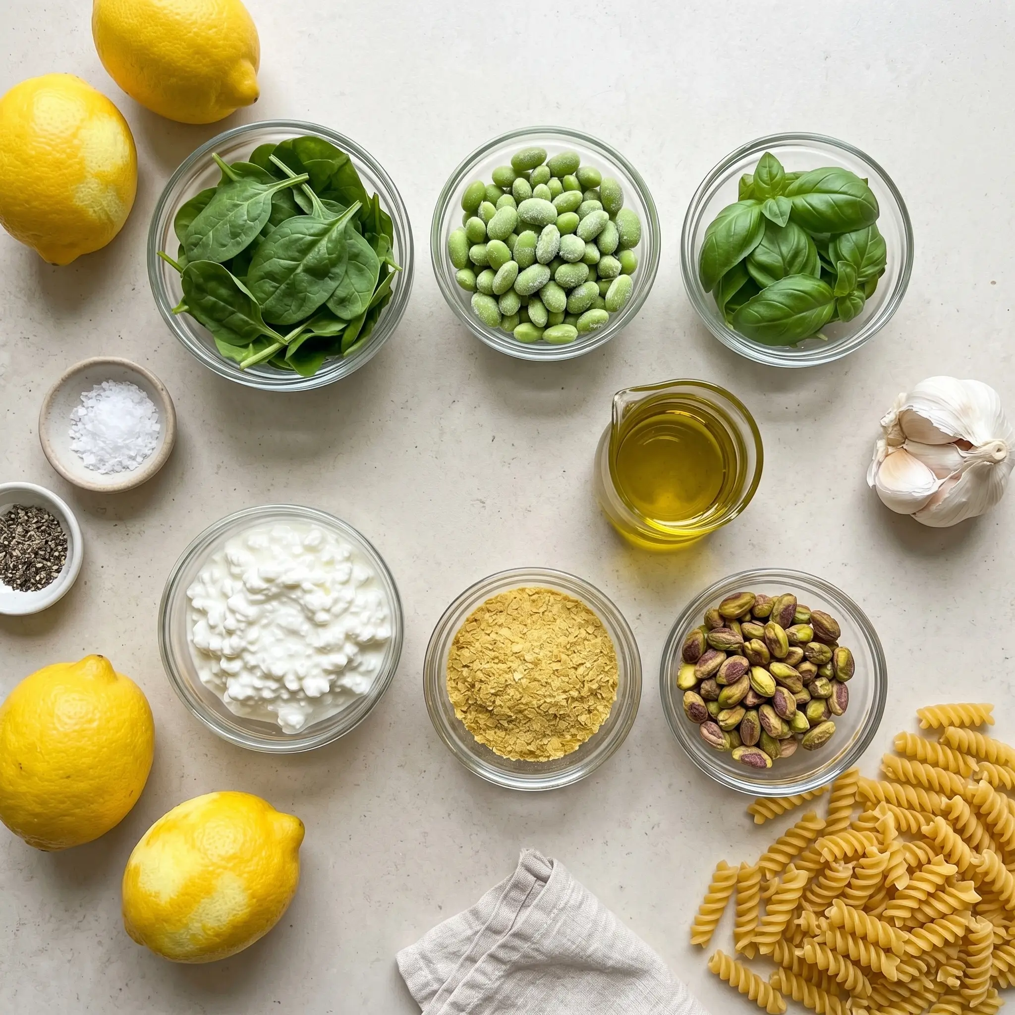 high protein green goddess pasta