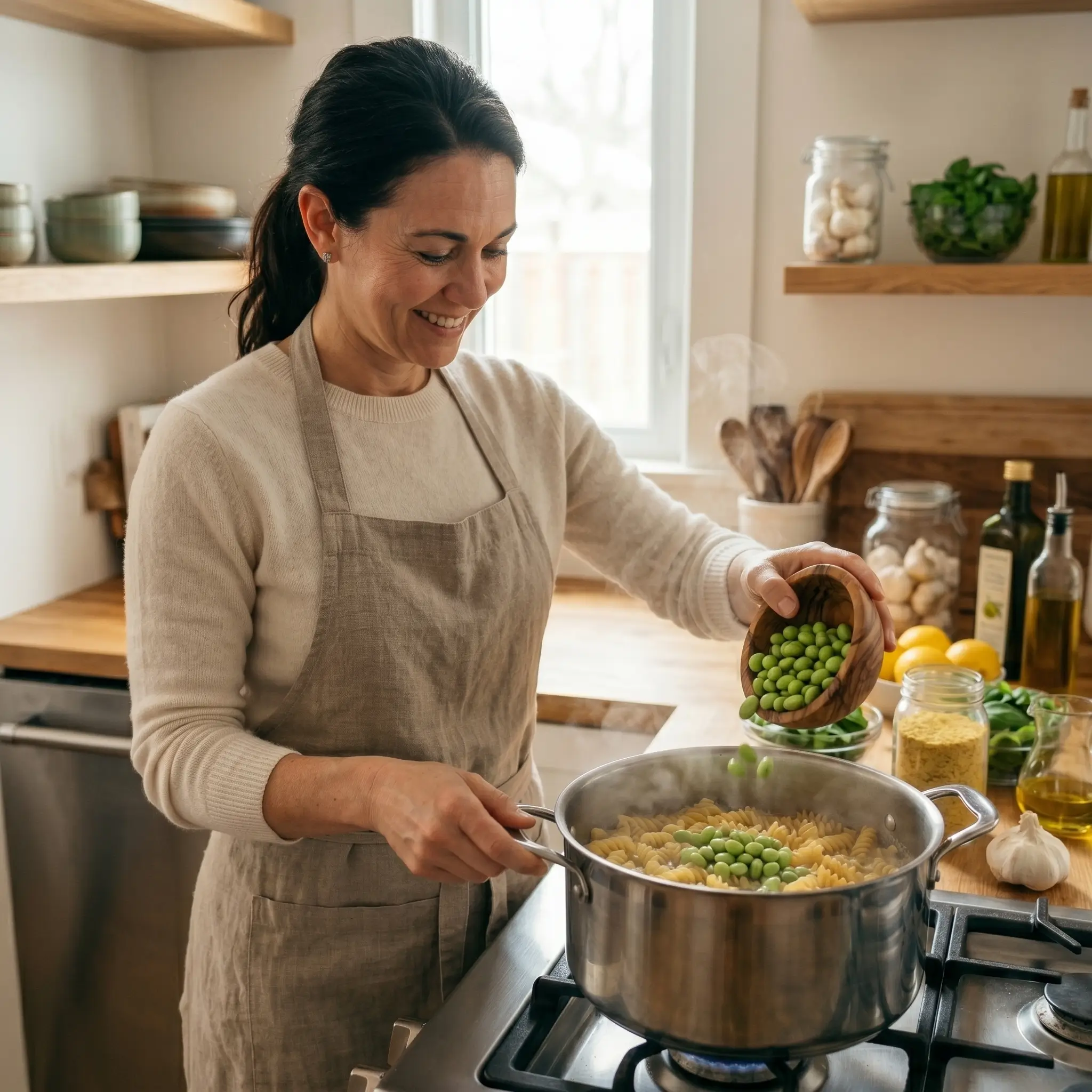 high protein green goddess pasta