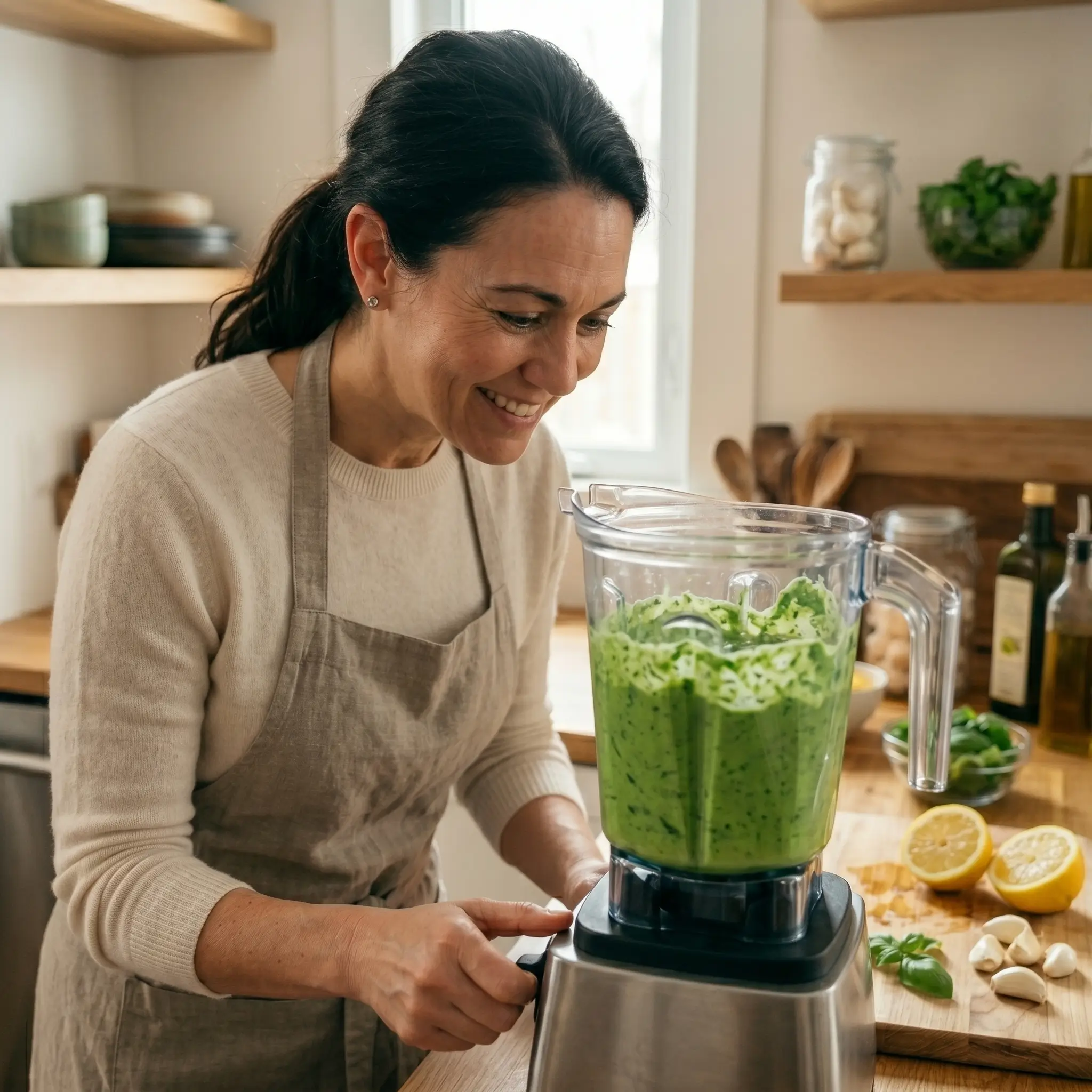 high protein green goddess pasta