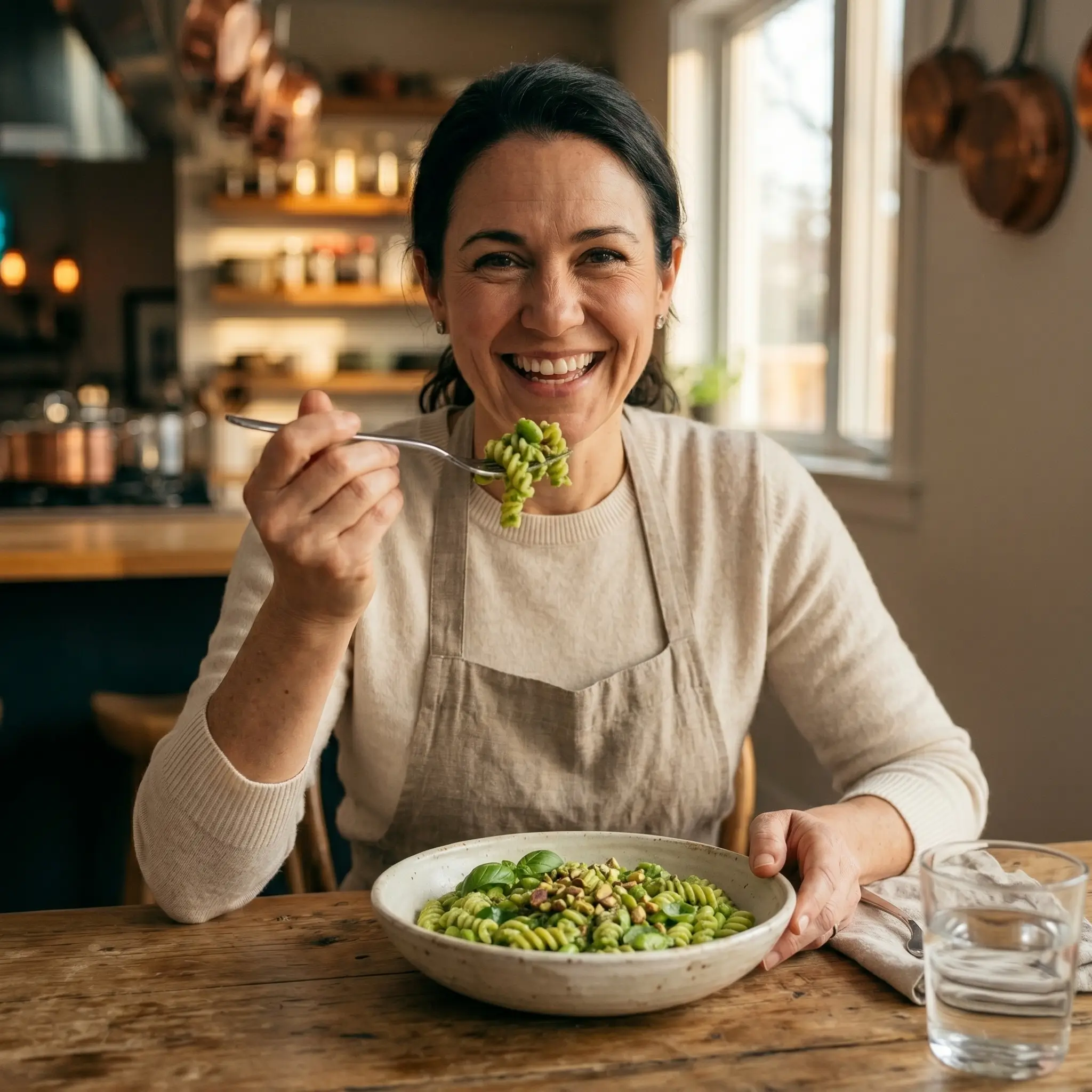high protein green goddess pasta