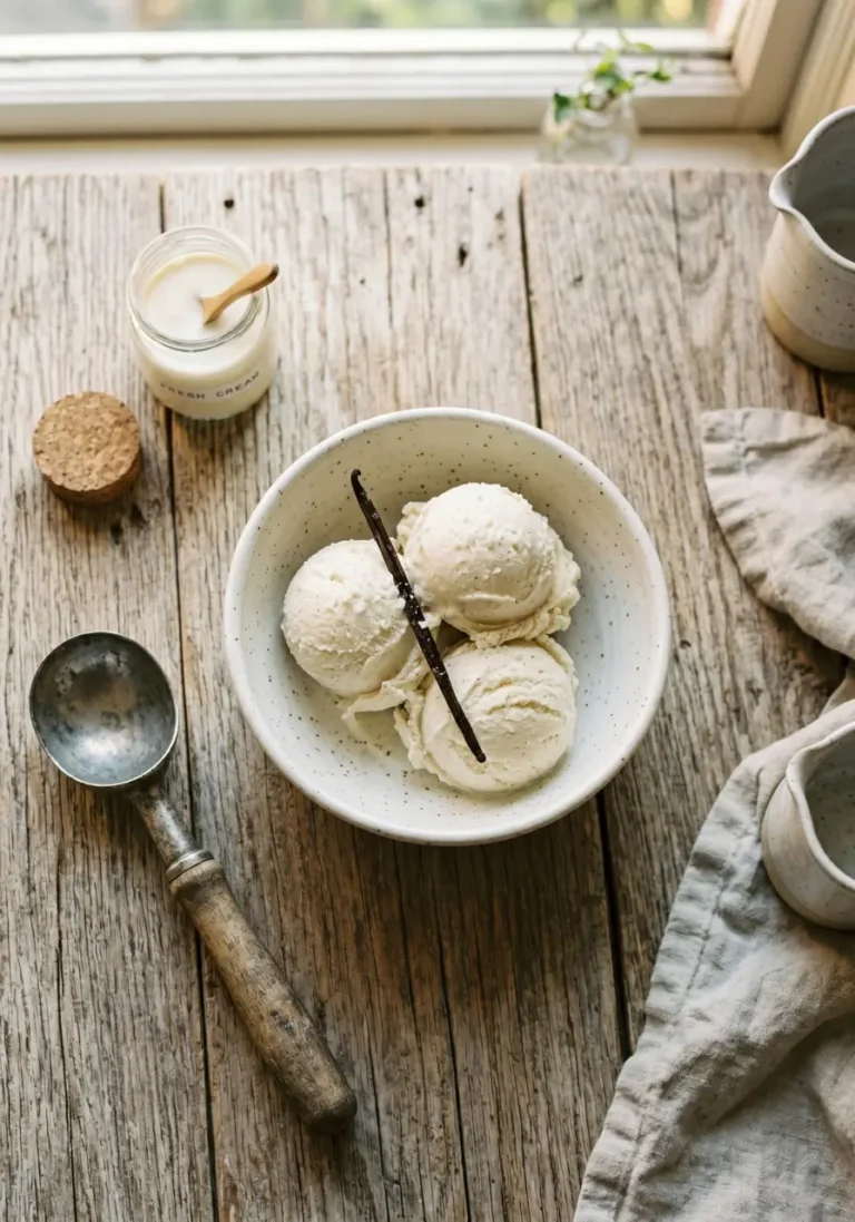 homemade vanilla ice cream