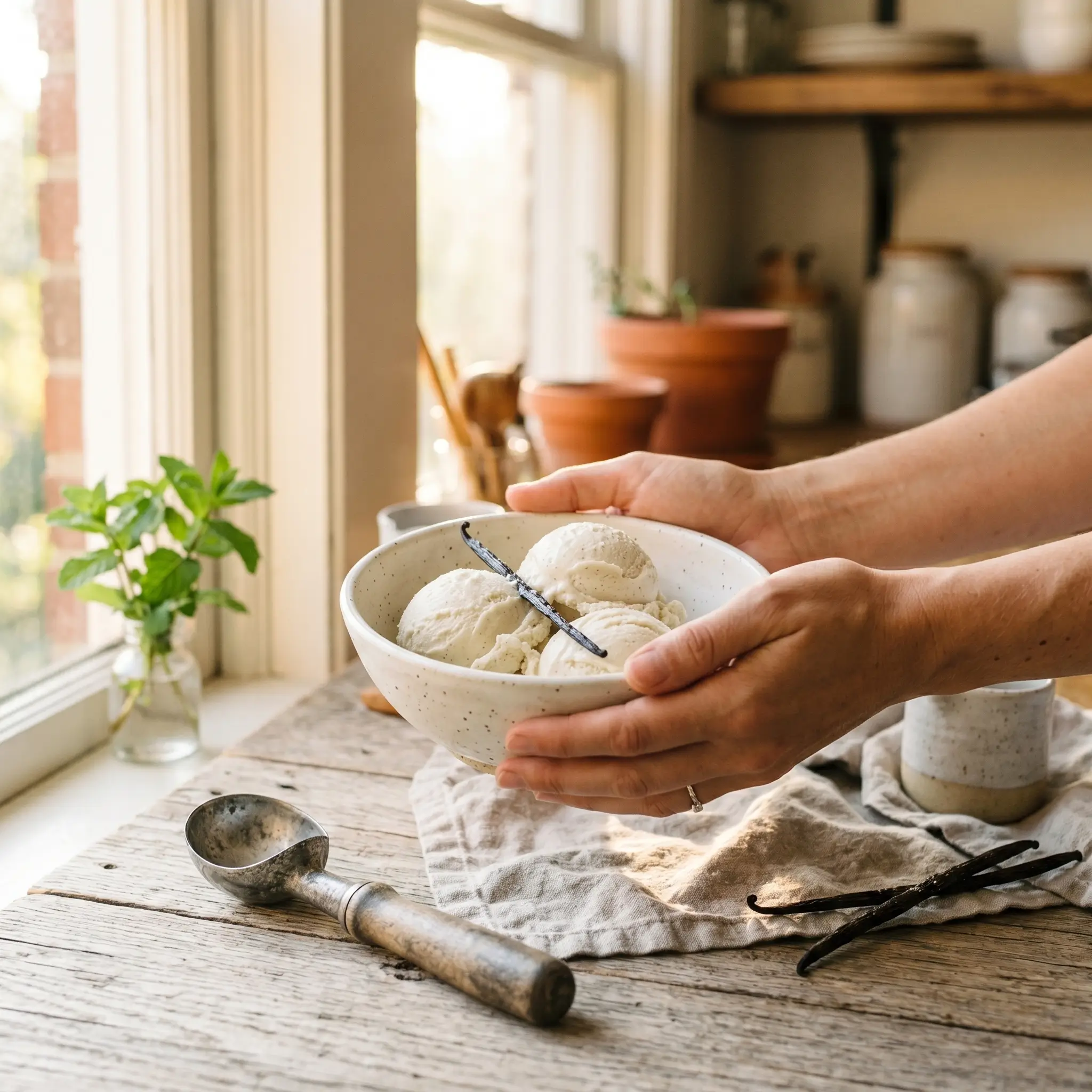 homemade vanilla ice cream